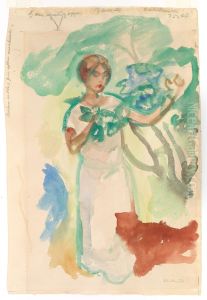 Woman by the Tree by Edvard Munch