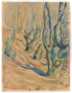 Scene from the Elm Forest at Ekely by Edvard Munch
