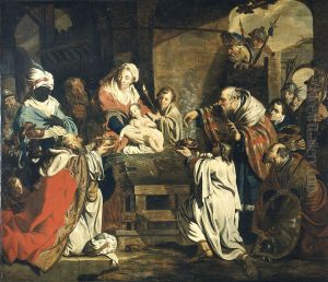 The adoration of the Magi by Pieter Jozef Verhaghen