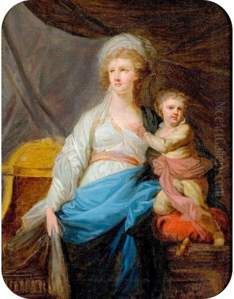 Anna Teresa z Ossolinskich Potocka (1746-1810) z wnukiem Alfredem (szkic). - view 1