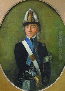 Portrait d'un capitaine de la Legion de Mirabeau, de l'Armee de Conde.