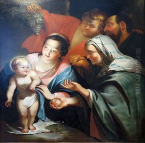 The Holy Family with Angel and the seer Hanna by Catharina Treu
