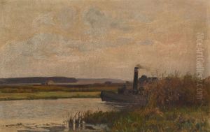 Septemberabend an der Warnow by Franz Bunke