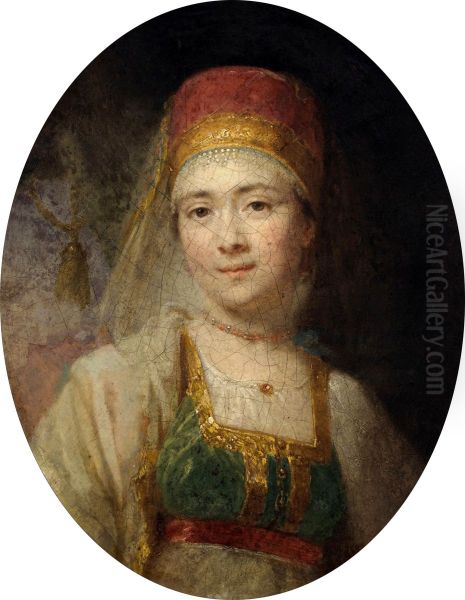 Portrait of Torzhok peasant Christinya - view 1