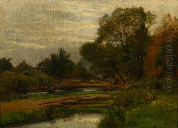 Trees on the river bank - view 1