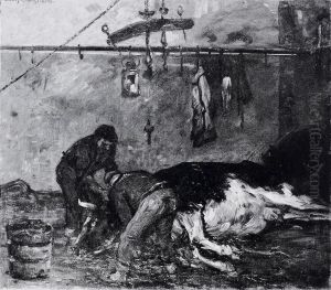 Schlachterei by Lovis (Franz Heinrich Louis) Corinth