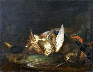 Still life with woodcocks. by Martino Altomonte