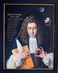 A memorial portrait of Robert Hooke for Gresham College, London by Rita Greer
