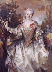 Louise Madeleine Bertin de Vaugien (1715-1793), marquise Charles Jean Pierre de Barentin de Montchal by Nicolas de Largilliere