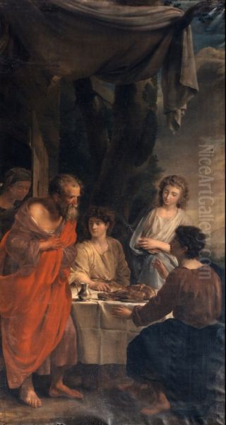 Abraham visited by the three Angels - view 1