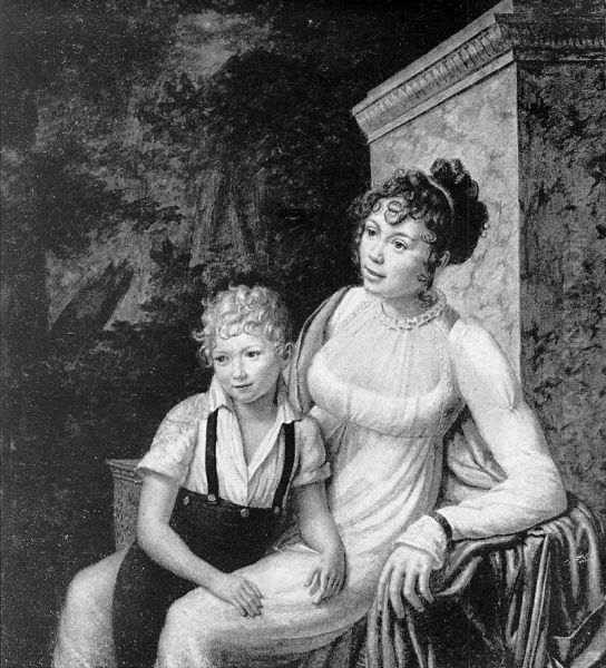 Portrait of a lady and her son - view 1