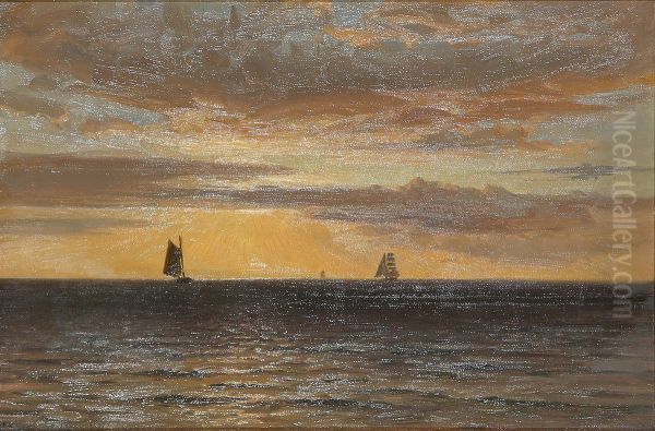 Sunset at Gilleleje. - view 1
