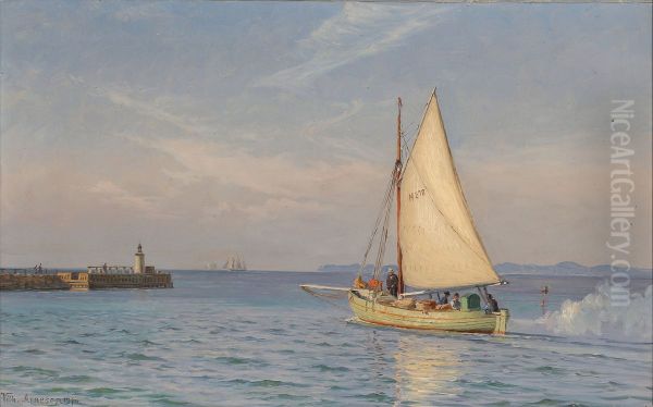 A summer evening in Gilleleje harbour. - view 1