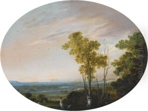 Weite Landschaft mit Figurenstaffage