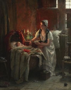 Motherly love by Edward Portielje