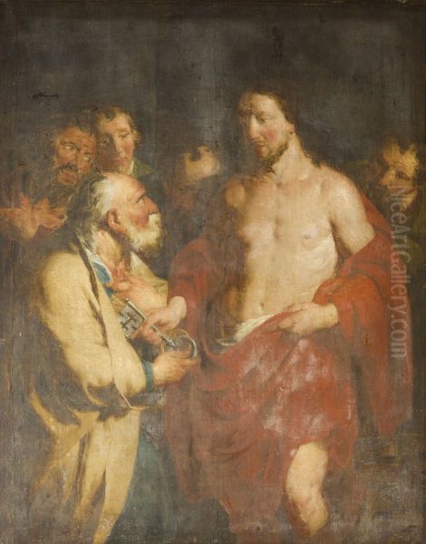 Christ handing the keys to St Peter - view 1