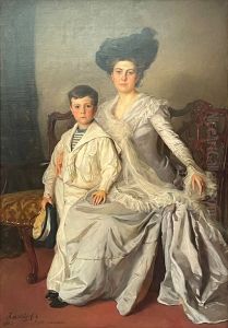 Mrs. Joseph Grafton Minot and her son, Grafton Mrs. Joseph Grafton Minot and her son, Grafton