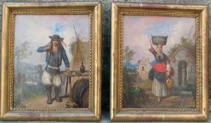 Bigoudenne Pres De La Fontaine > Et < Glazik Se Desalterant Bigoudenne Pres De La Fontaine > Et < Glazik Se Desalterant