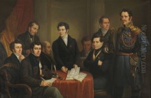 De voorlopige regering van Belgie in 1830 by Charles Picque