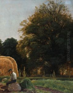 From a quiet summer day with a farmer taking a rest. From a quiet summer day with a farmer taking a rest.