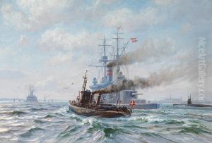 The Peder Skram passing Kronborg Castle.
