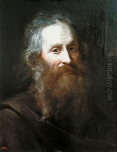 Old man in a brown habit.