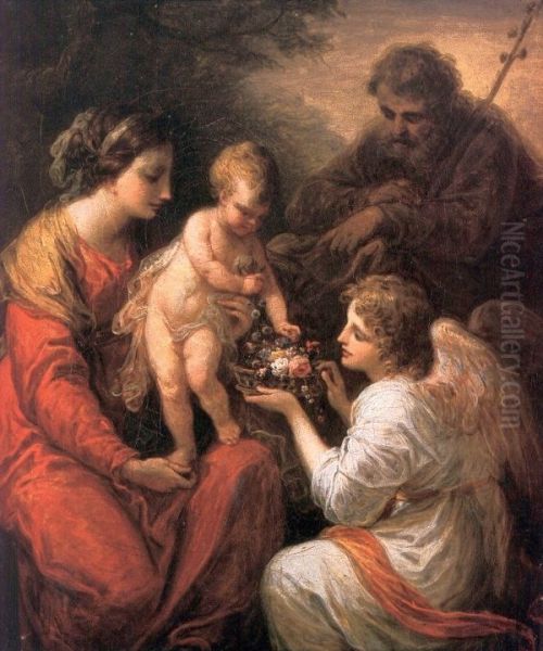 Holy Family with an angel. - view 1
