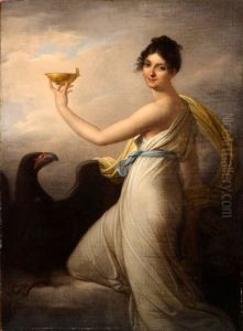 Teresa Lubomirska (1785-1868), wife of Henry Lubomirski (1777-1850), displayed asHebe. by Josef Grassi