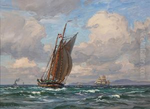 Numerous ships in Oresund.