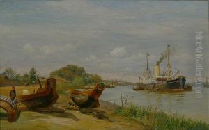 The Mekong River. The steamship Annam at Saigon in 1900.