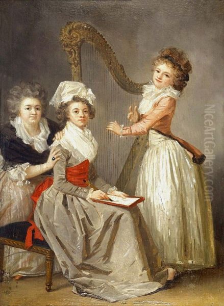 Portrait of Marie Ledoux and Her Daughters - view 1