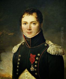 Le colonel baron C.-C. Jacquinot (1772-1848) en tenue de colonel du 11e chasseurs a cheval by Henri-Francois Riesener