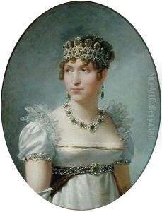 Portrait de la reine Hortense de Hollande by Jean-Baptiste Regnault