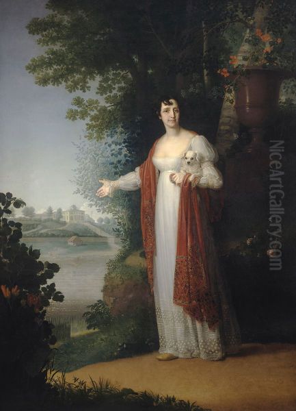 Portrait of D.A. Derzhavina (1767-1842), nee Dyakova, second wife ofG.R. Derzhavin - view 1