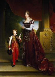 Marie Amelie, Duchess of Orleans with her son the Duke of Chartres Marie Amelie, Duchess of Orleans with her son the Duke of Chartres