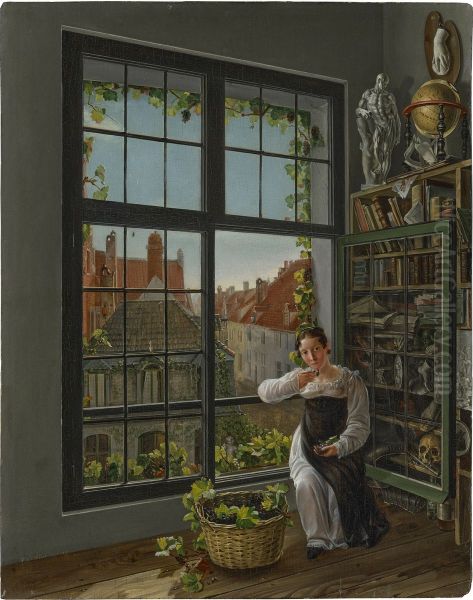 Woman at a window, Mechelen, 1816 - view 1