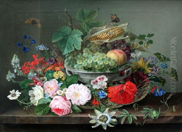 Still life with fruit basket - view 1
