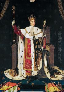 Portrait of the KingCharles X of Francein coronation robes by Jean Auguste Dominique Ingres