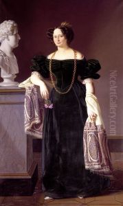 Portrait ofCaroline Amalie of Schleswig-Holstein-Sonderburg-Augustenburg(1796-1881) by Louis Aumont