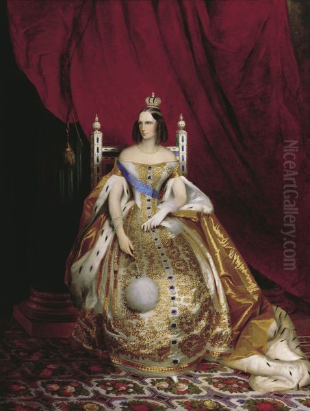 Empress Alexandra Feodorovna of Russia, nee Princess Charlotte of Prussia in traditional Russian court gown - view 1