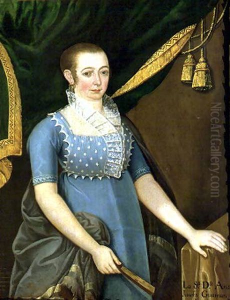Portrait of Ana Josefa de Guzman y Lecaros, Mother of the 1st Marquis of Larrain - view 1