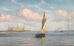 Ships off Kronborg castle.