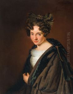 Bildnis einer jungen Dame mit schwarzer Schleife im Haar