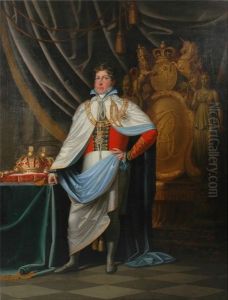 George IV as Grand Cross Knight of Hanoverian Guelphic Order by Wilhelm Gottfried Bauer