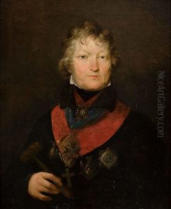 Portrait of Canon Michal Dluski (Portrait of a freemason). by Jan Rustem