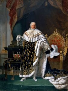 Portrait of Louis XVIII in coronation robes Portrait of Louis XVIII in coronation robes