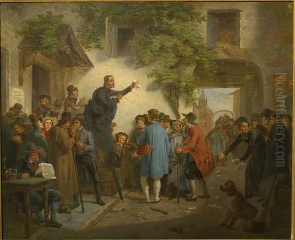 At an inn - Election in Ghent in 1830 - view 1
