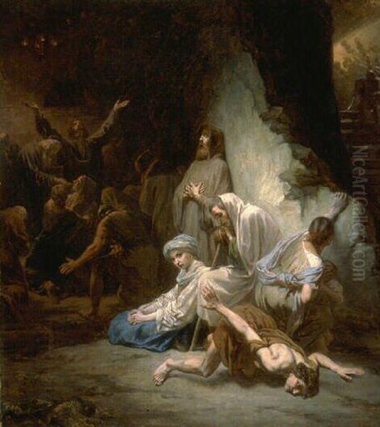 Communion of the first Christians in the catacombs - view 1