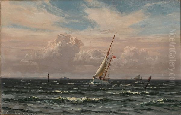 Marine med et dansk sejlskib - view 1