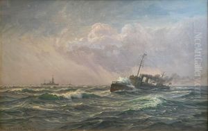 The torpedo boat Delfinen in Kattegat.